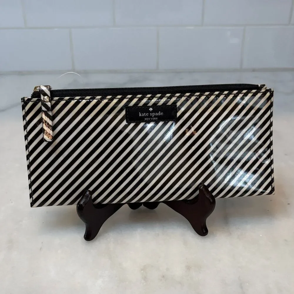 Kate Spade Diagonal Stripe Pouch